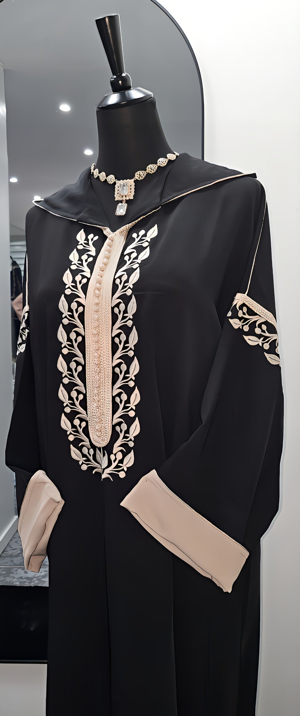 Collection djellaba Shams / Noir nude