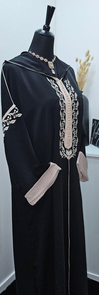 Collection djellaba Shams / Noir nude