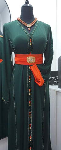 Collection Caftan Ghazal - Vert orange