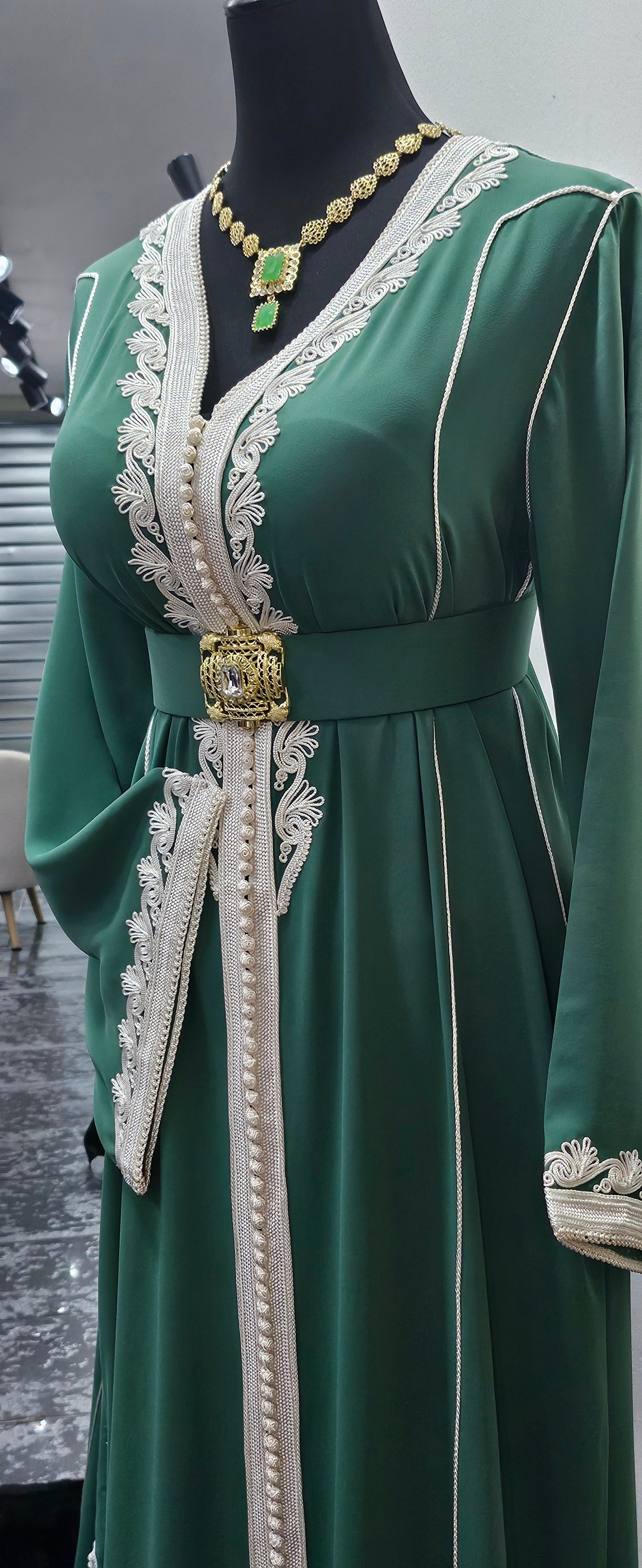 Collection Caftan Maya / vert émeraude