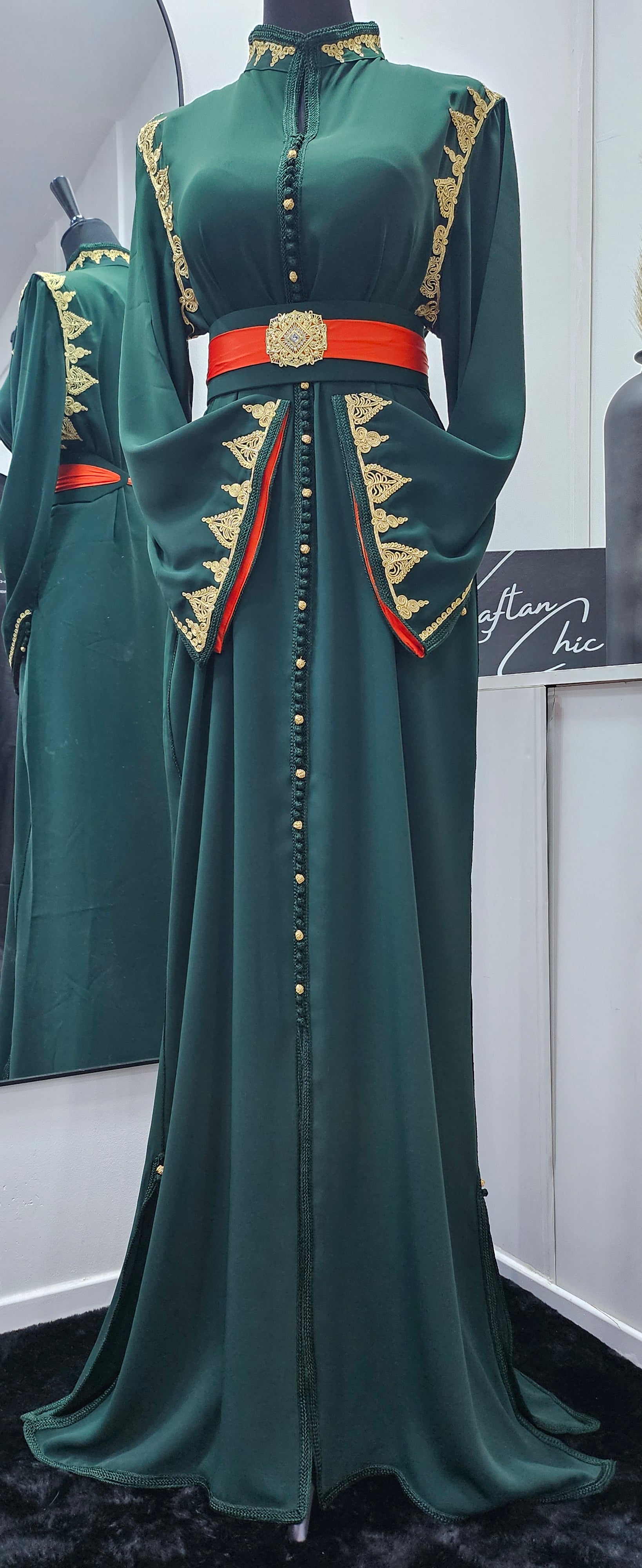 Collection Caftan Hiba / Vert orange