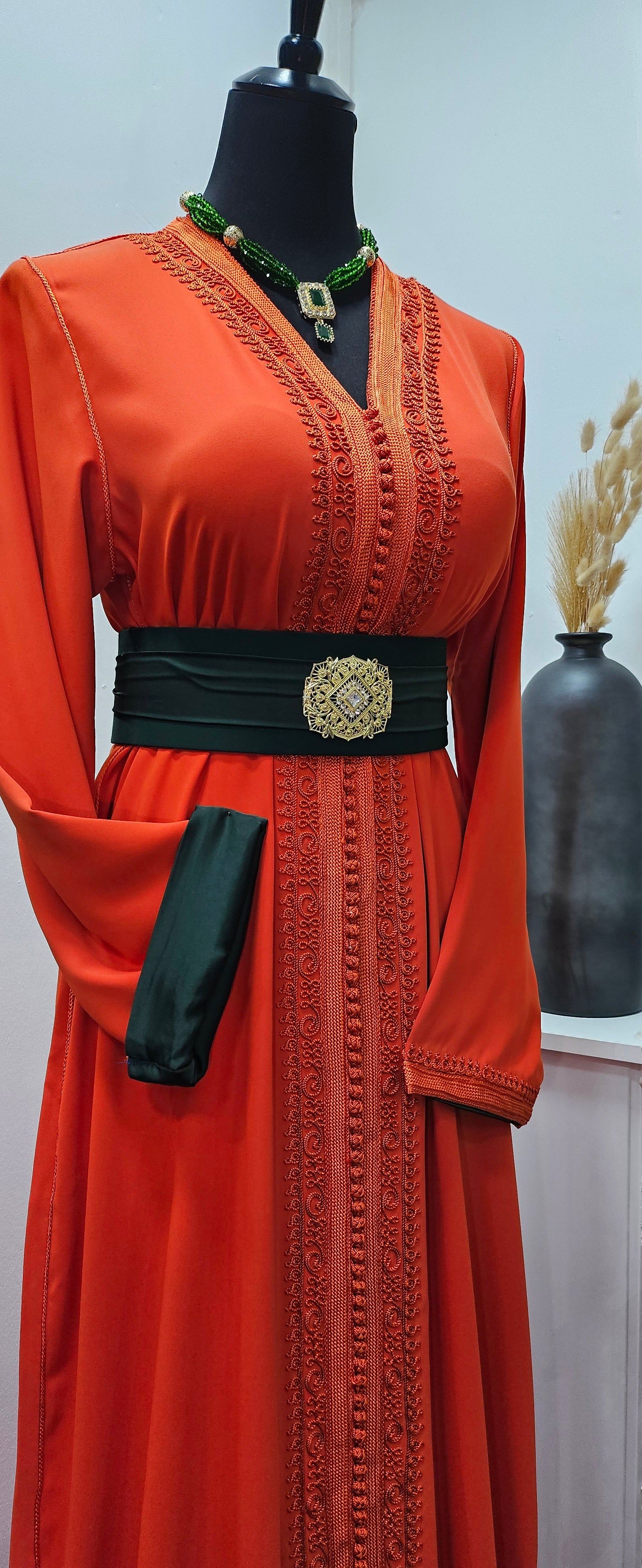 Collection Caftan Maïssa / Orange vert kaki