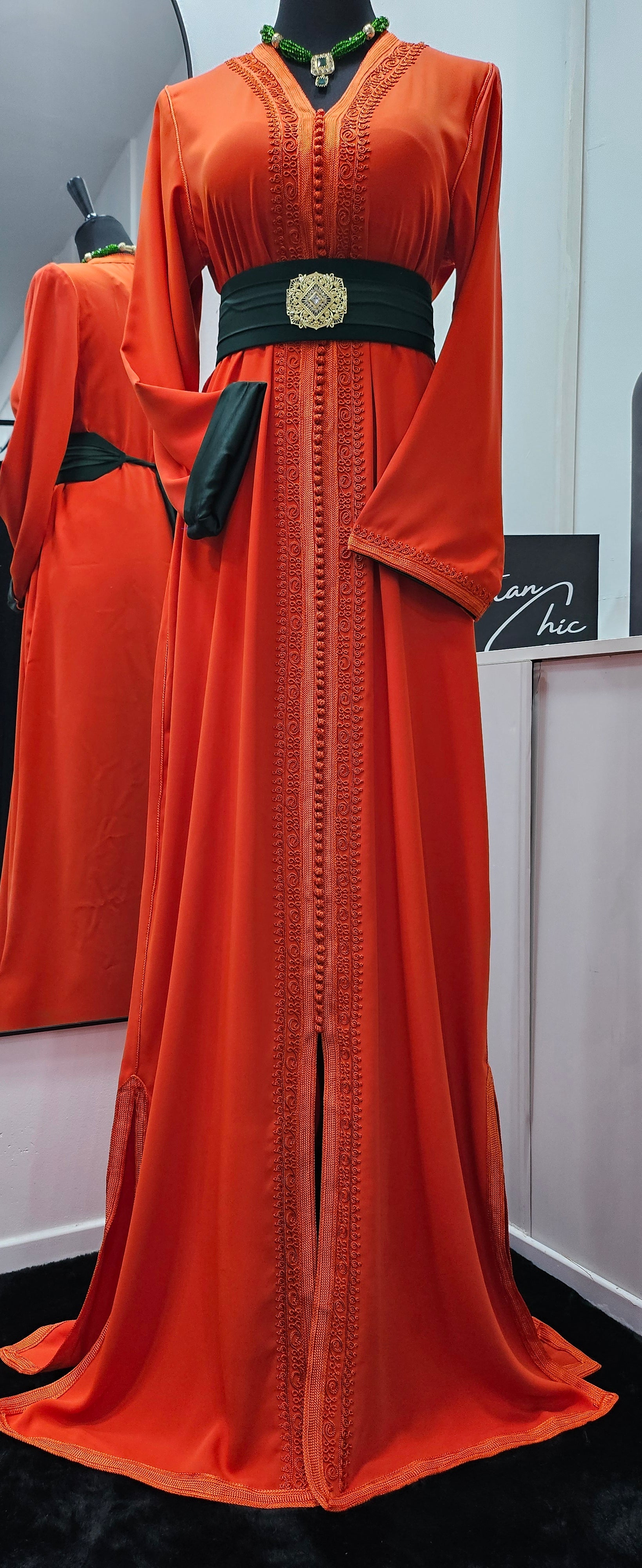 Collection Caftan Maïssa / Orange vert kaki