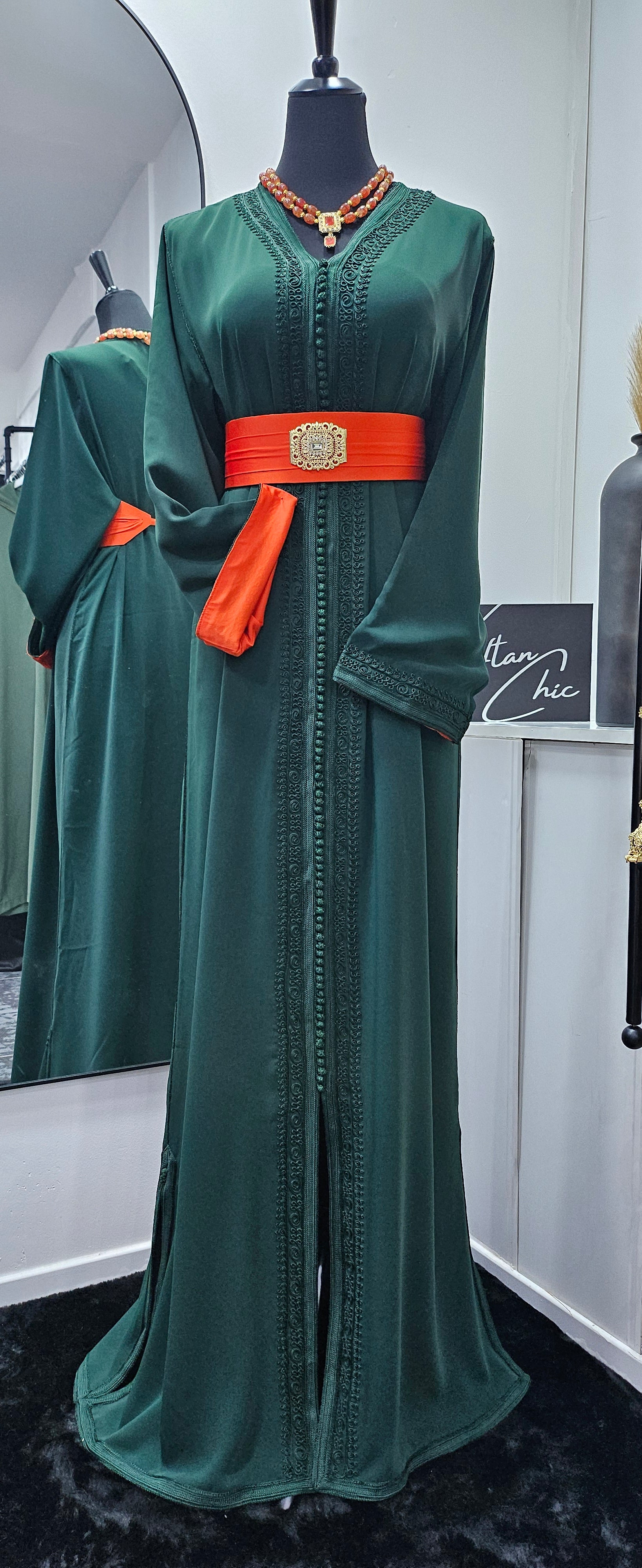 Collection Caftan Maïssa / vert orange